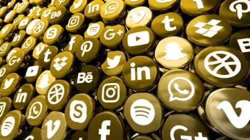 Videohive - Social Media Icons Background Yellow - 36378015 - 36378015