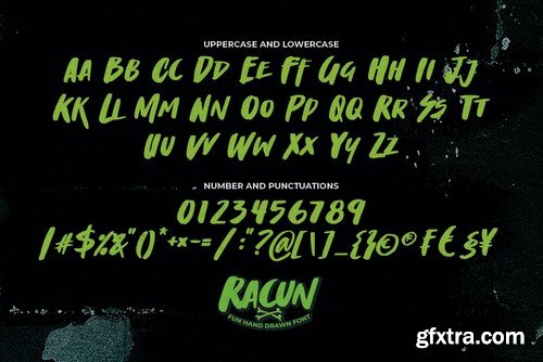 RACUN - Fun Hand Drawn Font