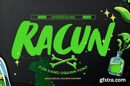 RACUN - Fun Hand Drawn Font