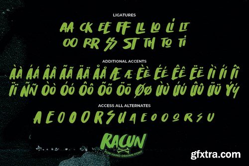 RACUN - Fun Hand Drawn Font