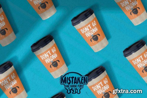 MISTAKEN - Bad Brush Font