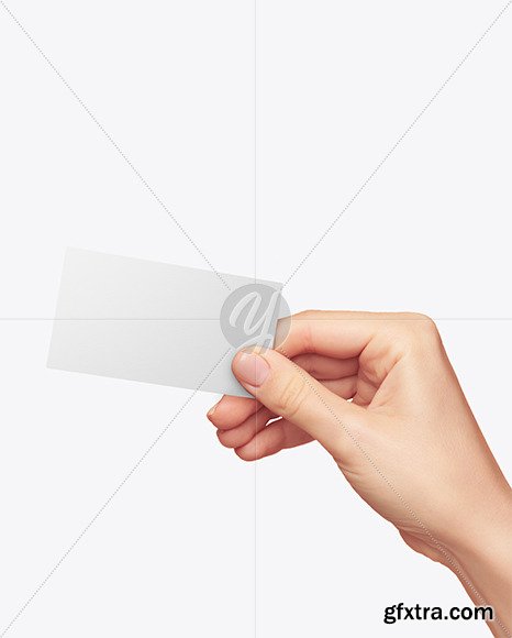 Business Card in a Hand Mockup 95395