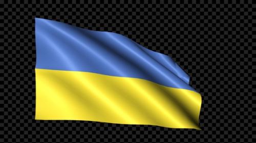 Videohive - Ukraine Flag Blowing In The Wind - 36398753 - 36398753