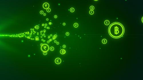 Videohive - Digital Global Currency Icons Flying V7 - 36398768 - 36398768