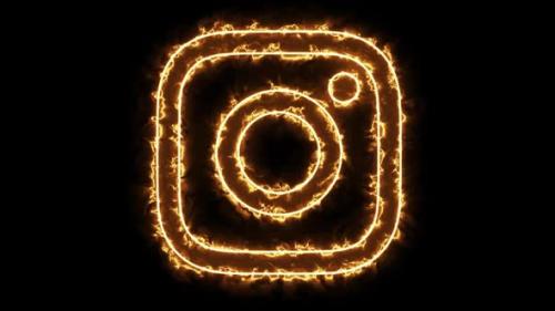 Videohive - Fire Instagram Social Media Icon - 36399301 - 36399301