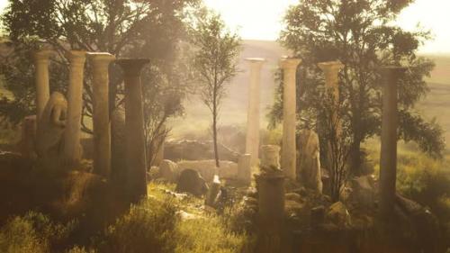 Videohive - Ancient Roman Ruins with Broken Statues - 36399667 - 36399667