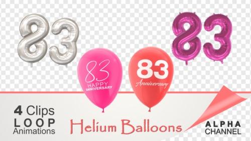 Videohive - 83 Anniversary Celebration Helium Balloons Pack - 36399919 - 36399919