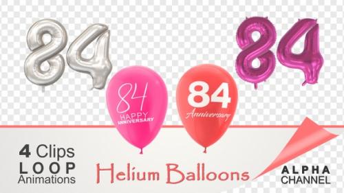 Videohive - 84 Anniversary Celebration Helium Balloons Pack - 36400383 - 36400383