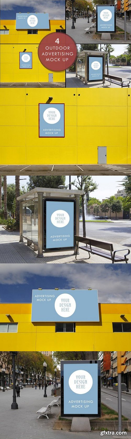 Advertising outdoor mock up