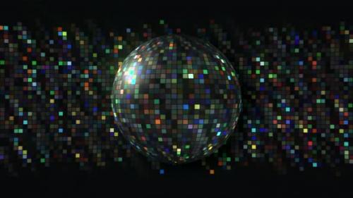 Videohive - Beautiful shiny background with rotating disco ball - 36407076 - 36407076