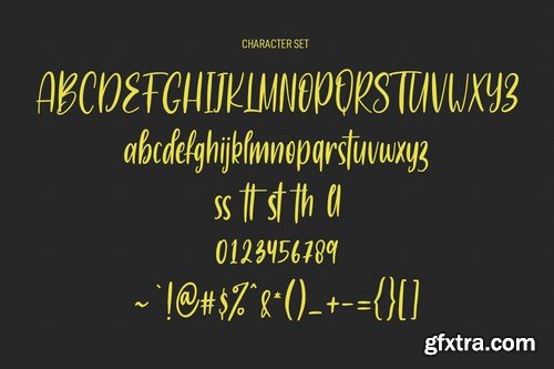 Embroi Ghokib Handwritten Script Font ents