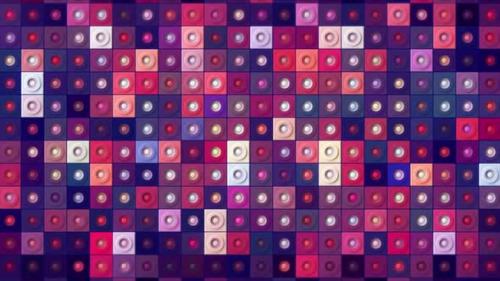 Videohive - Mosaic background of shimmering colored squares with dots - 36407087 - 36407087