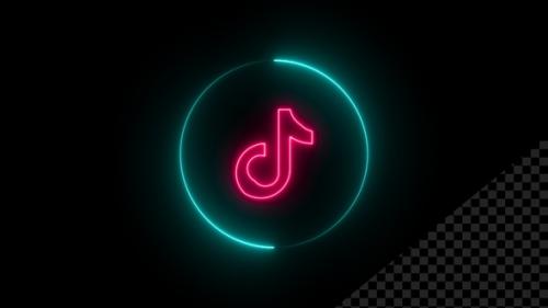 Videohive - Neon Tik Tok Icon Alpha V2 - 36407309 » GFxtra