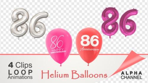 Videohive - 86 Anniversary Celebration Helium Balloons Pack - 36400861 - 36400861