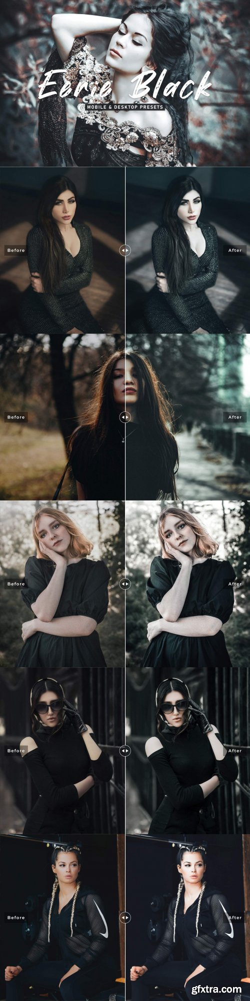 CreativeMarket - Eerie Black Pro Lightroom Presets 6929669