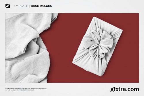 CreativeMarket - Linen Wrapping Cloth Mockup 6810825