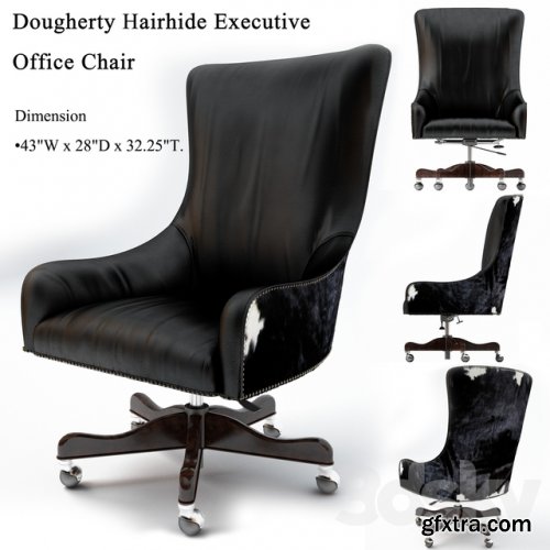 Brindle, Dougherty Hairhide Executive Office Chair, Working chair