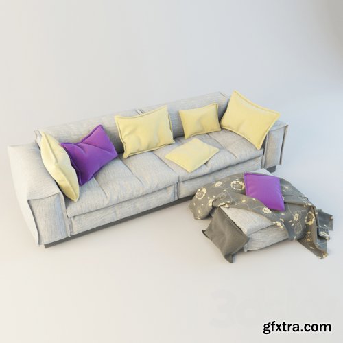 Sofa and ottoman by designer Paola Vella