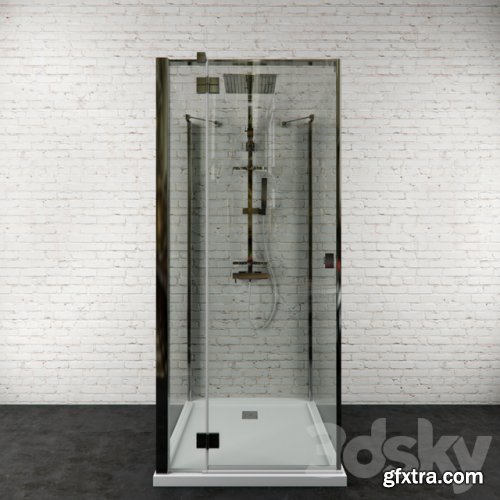 Shower stall Essenza kdj + s + shower system Touareg 2