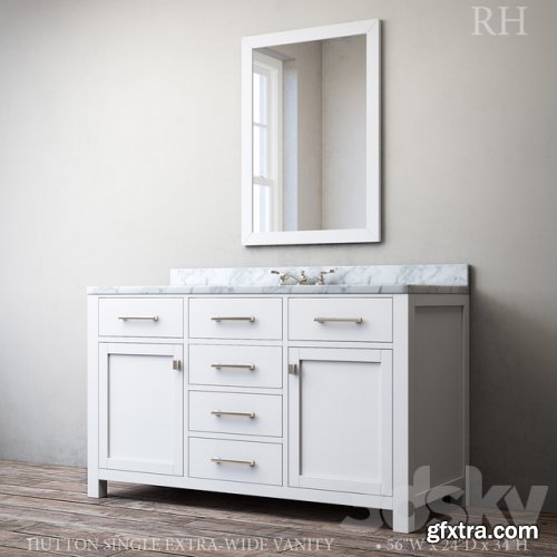 Hutton single extra-Wide vanity 