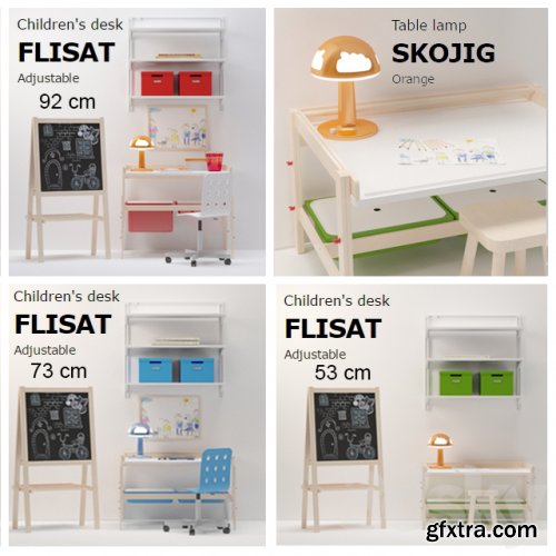 IKEA set for children (Corona, V-ray)