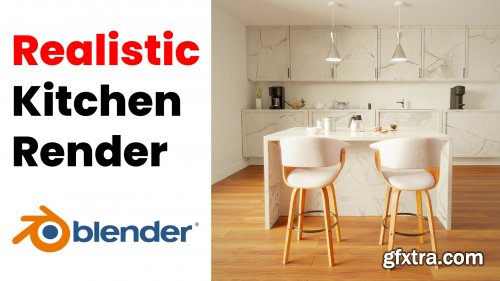  Blender 3D: Easy Realistic Kitchen Scene