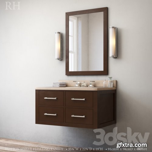 HUTTON SINGLE FLOATING VANITY Espresso