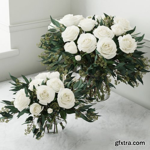 Bouquet of white roses