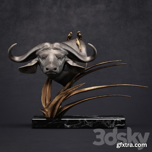 Buffalo sculpture