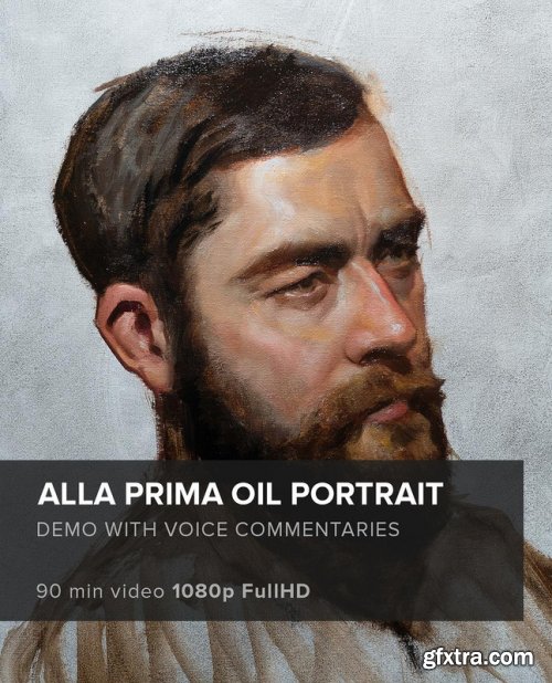Arthur Gain - Alla prima oil portrait from photo reference