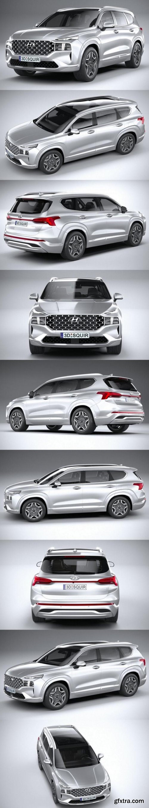 Hyundai SantaFe 2021 3D Model