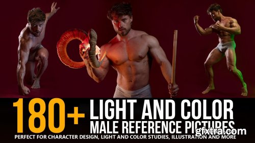 Artstation - Grafit Studio - 180+ Light and Color Male Reference Pictures