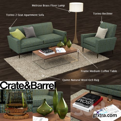 Crate and Barrel Torino Apartment Sofa