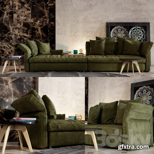 Collar sofa Minotti