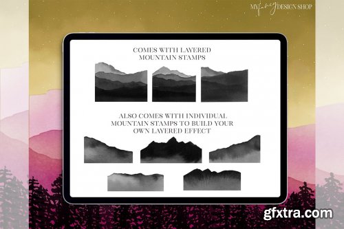 CreativeMarket - Procreate Landscape Watercolor Set 6793096