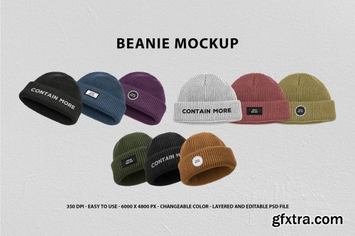 CreativeMarket - Beanie Mockup 5304628