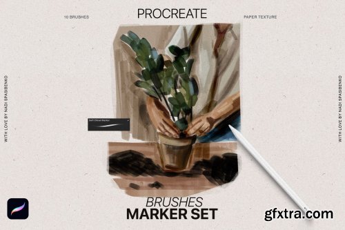 CreativeMarket - Realistic Marker for Procreate 6847121