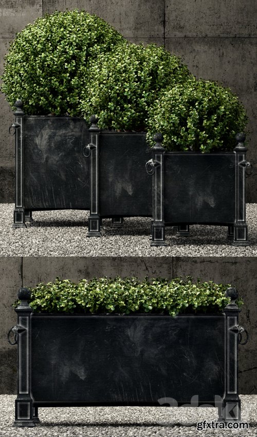 Restoration Hardware versailles weathered zinc planters