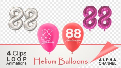 Videohive - 88 Anniversary Celebration Helium Balloons Pack - 36401560 - 36401560