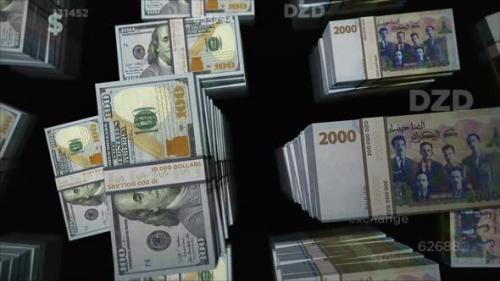 Videohive - US Dollar and Algeria Dinar money exchange loop - 36401747 - 36401747