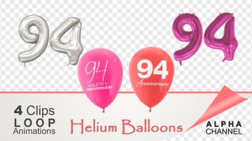 Videohive - 94 Anniversary Celebration Helium Balloons Pack - 36403285 - 36403285