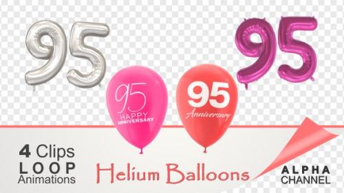 Videohive - 95 Anniversary Celebration Helium Balloons Pack - 36403393 - 36403393