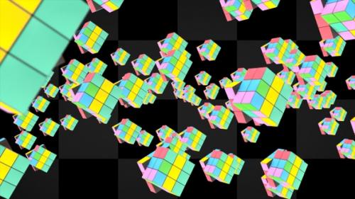 Videohive - Cluster Multicolor Transforming Cubes - 36403739 - 36403739