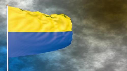 Videohive - ukraine flag animation waving on cloudy background 4K - 36404297 - 36404297