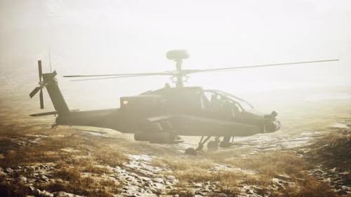 Videohive - Military Helicopter in Mountains at War - 36404993 - 36404993