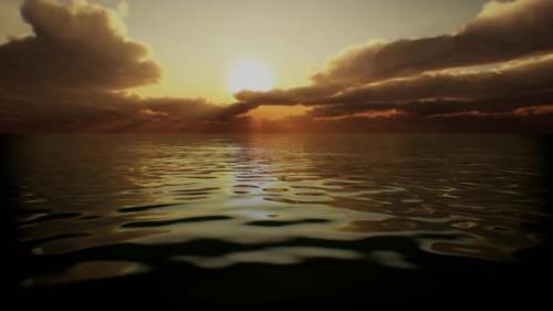 Videohive - Twilight Sky in Colorful Bright Sunlight Reflects Off on the Water Surface - 36390264 - 36390264