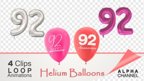 Videohive - 92 Anniversary Celebration Helium Balloons Pack - 36402408 - 36402408