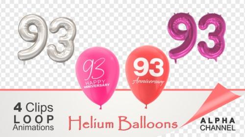 Videohive - 93 Anniversary Celebration Helium Balloons Pack - 36402585 - 36402585
