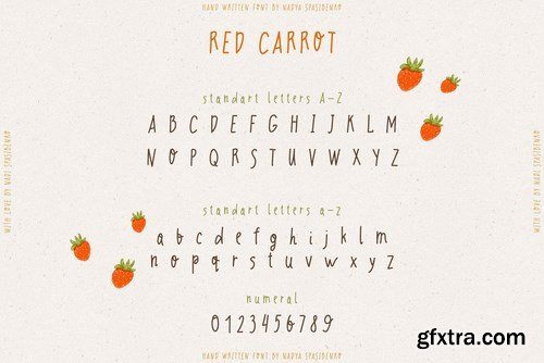 Red Carrot PlayFul Font