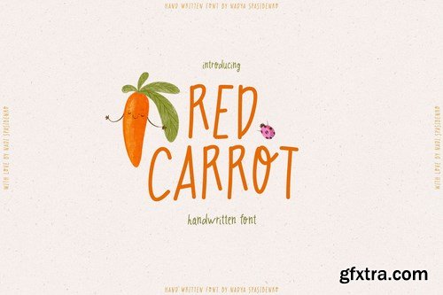 Red Carrot PlayFul Font